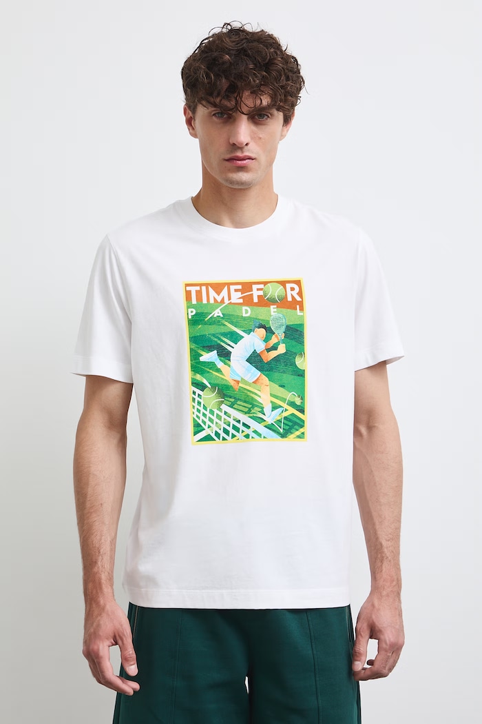T-shirt męski bawełniany z nadrukiem RW26-TSM116 biały RW26