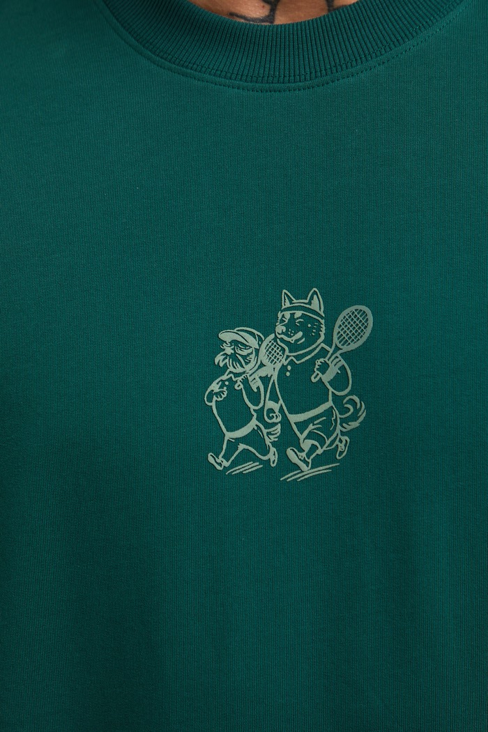 T-shirt męski bawełniany z nadrukiem RW26-TSM118 zielony