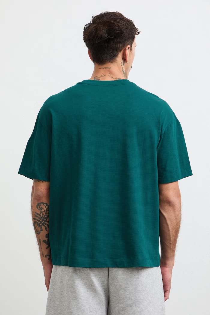 Odzież T-shirt męski bawełniany z nadrukiem RW26-TSM119 zielony