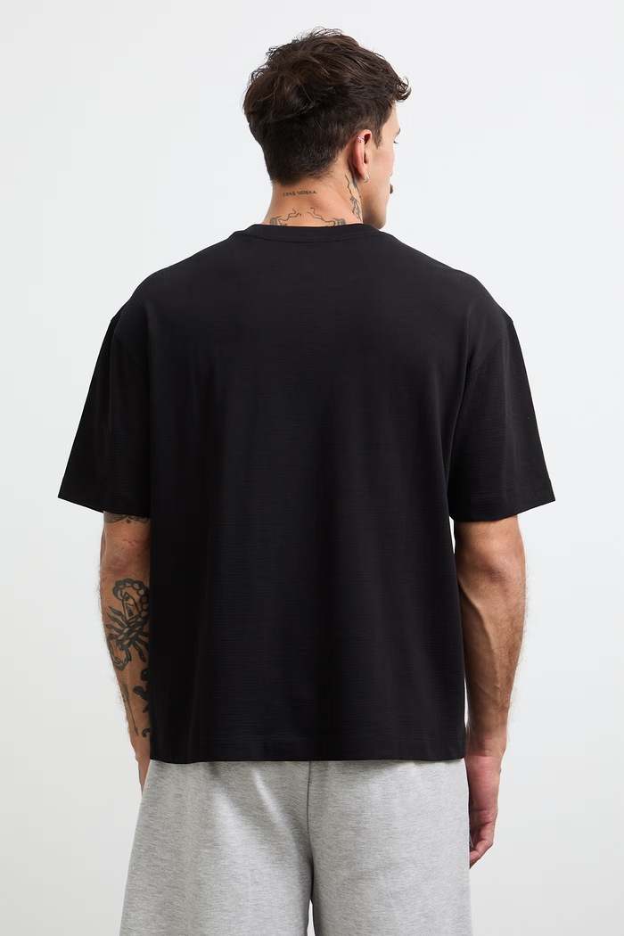 Odzież T-shirt męski bawełniany z nadrukiem RW26-TSM119 czarny