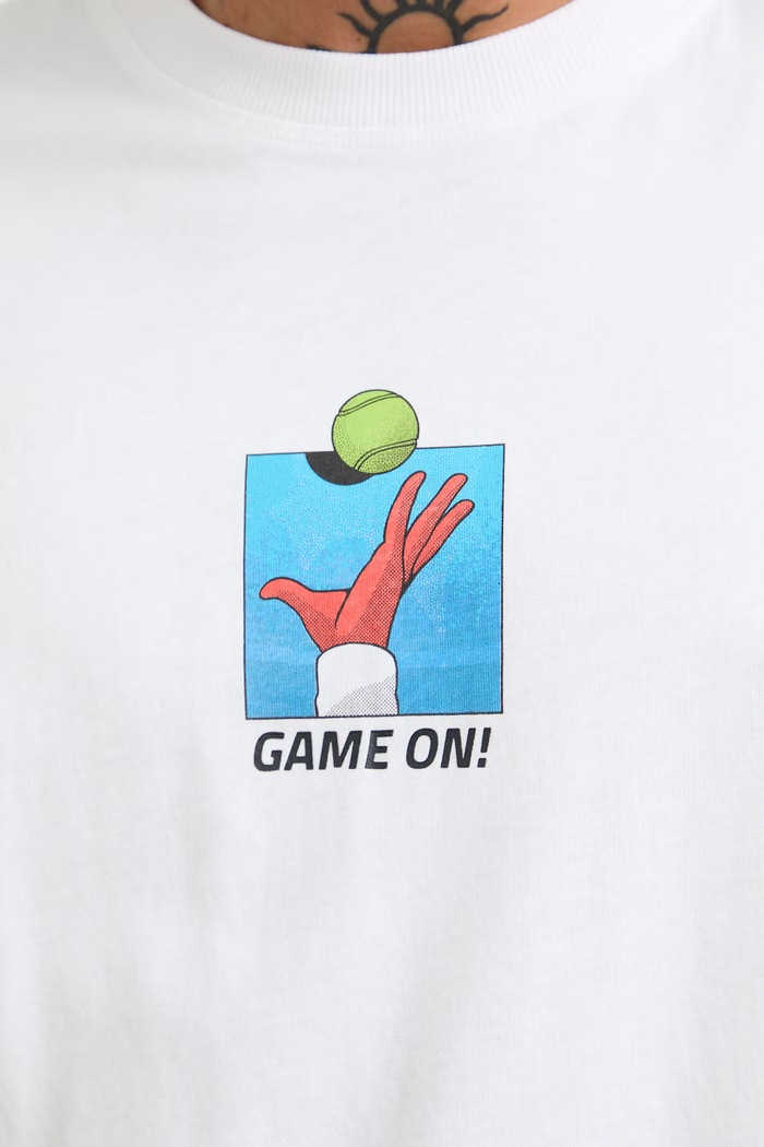 T-shirt męski bawełniany z nadrukiem RW26-TSM120 biały