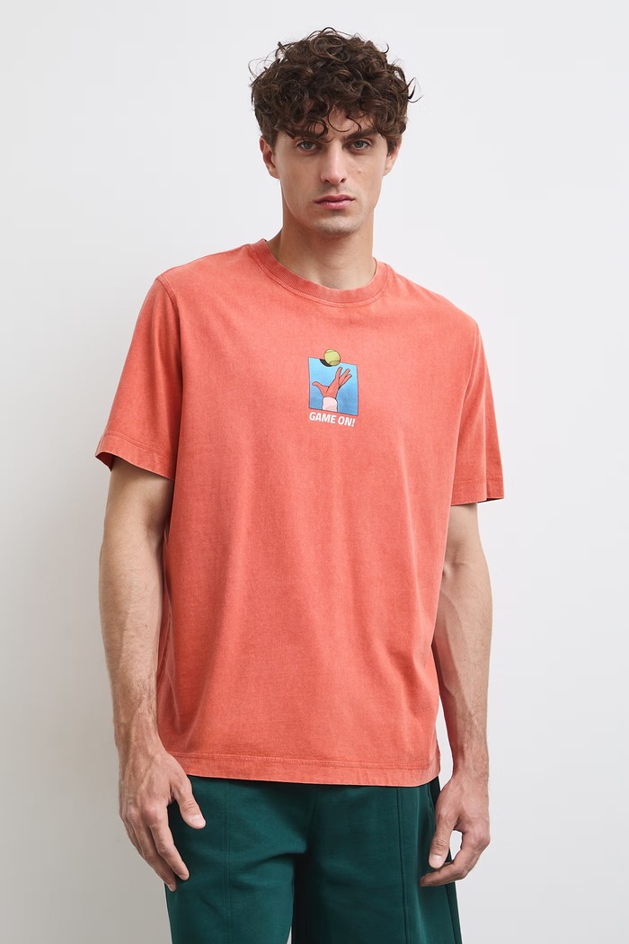 Odzież Medicine T-shirt męski bawełniany RW26-TSM120 pomarańczowy