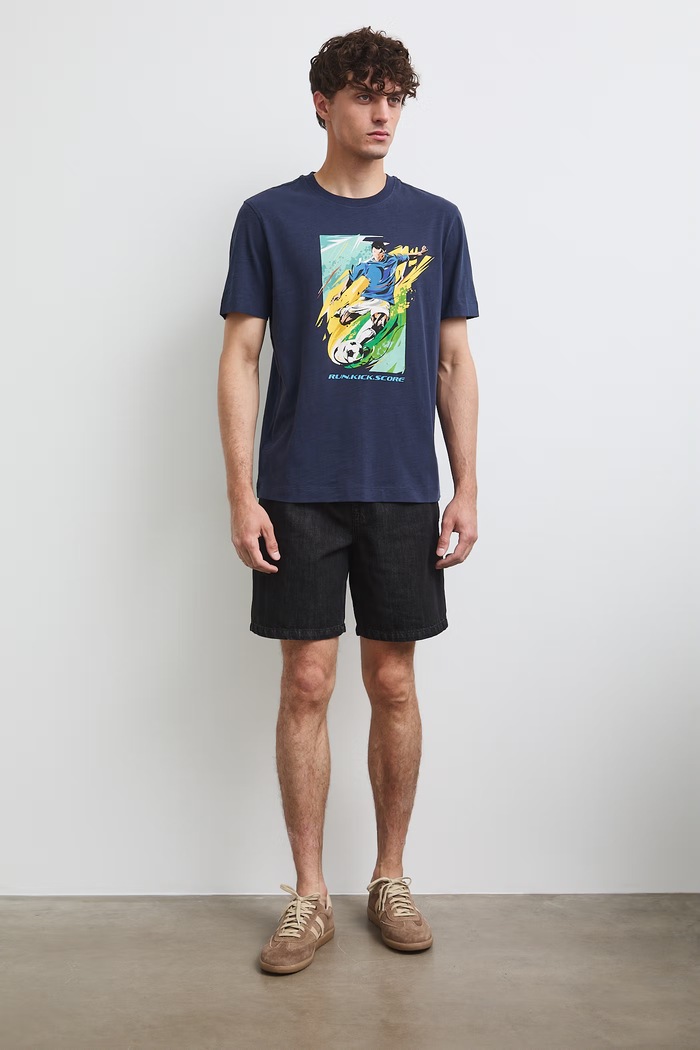 Medicine T-shirt męski bawełniany granatowy RW26-TSM124