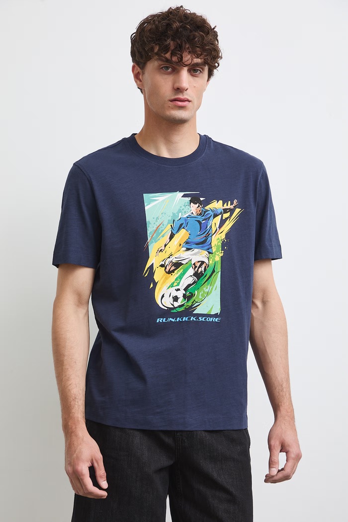 Medicine T-shirt męski bawełniany RW26-TSM124 granatowy RW26