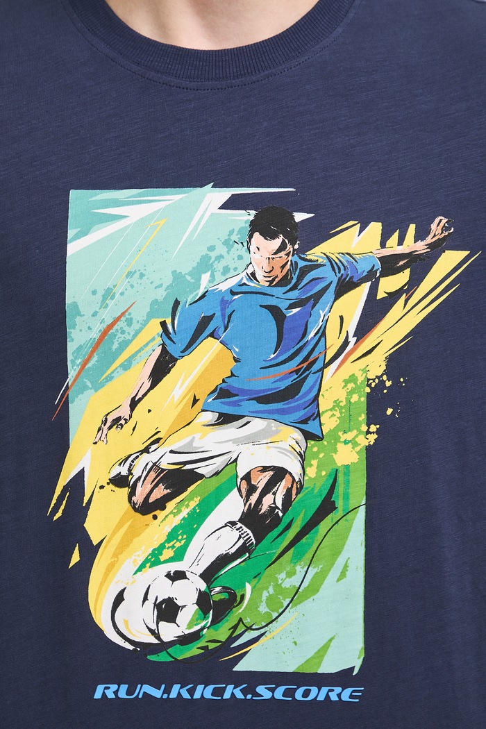 Medicine T-shirt męski bawełniany RW26-TSM124 granatowy