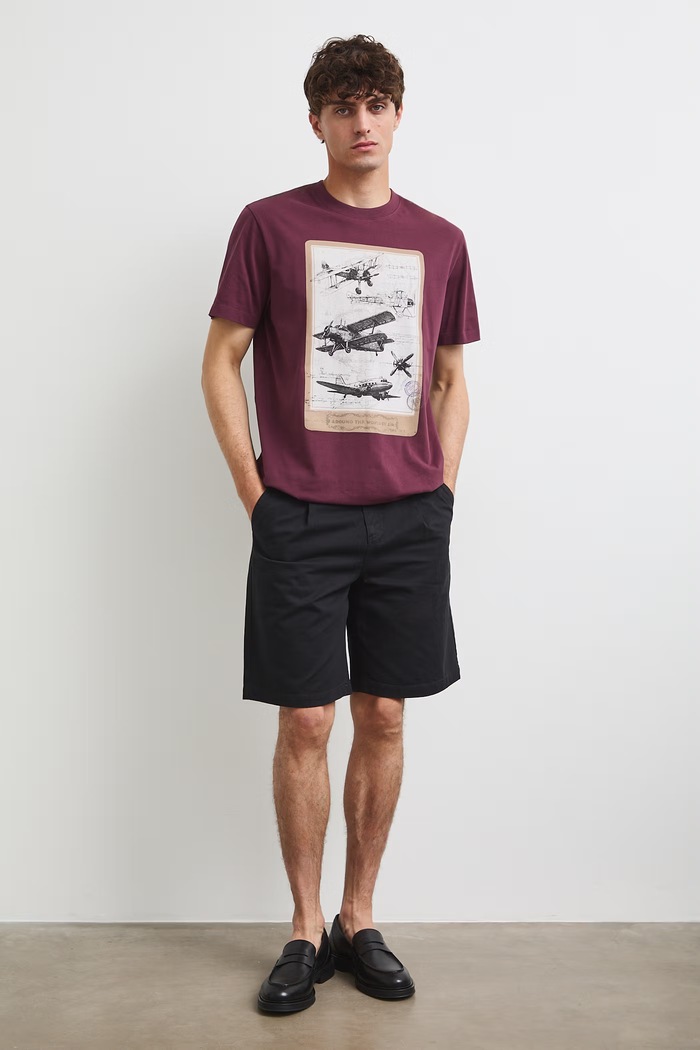Medicine T-shirt męski bawełniany bordowy RW26-TSM200