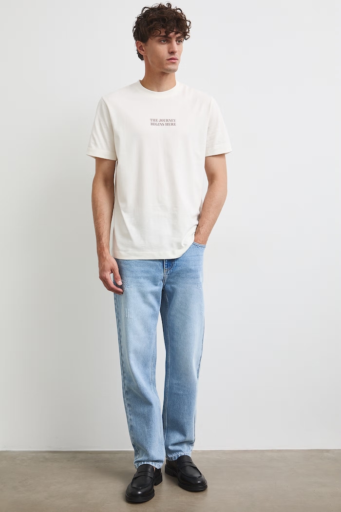 Medicine T-shirt męski bawełniany beżowy RW26-TSM202