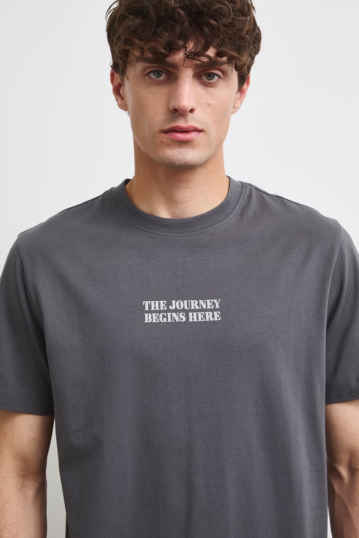 Medicine T-shirt męski bawełniany szary RW26-TSM202