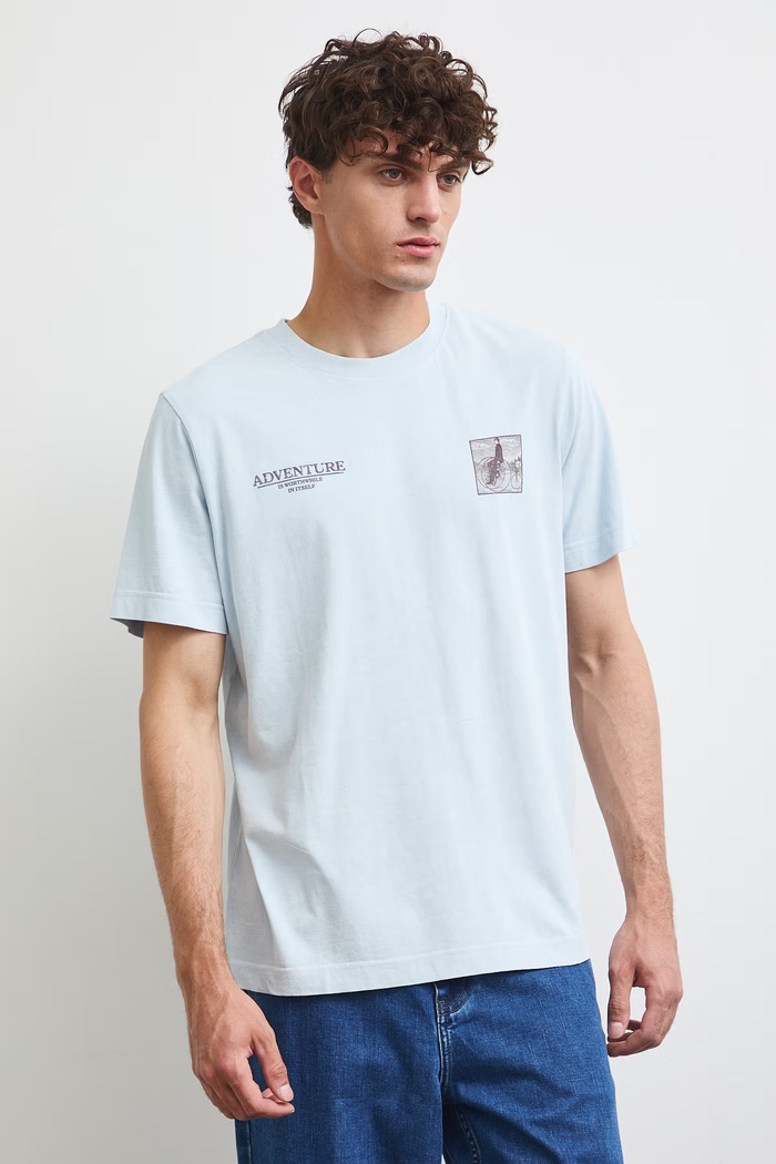 Medicine T-shirt męski bawełniany RW26-TSM203 niebieski RW26
