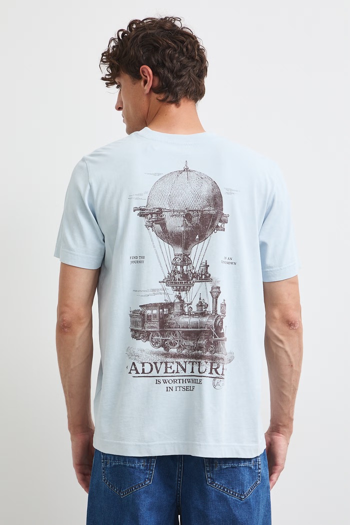 Odzież Medicine T-shirt męski bawełniany RW26-TSM203 niebieski