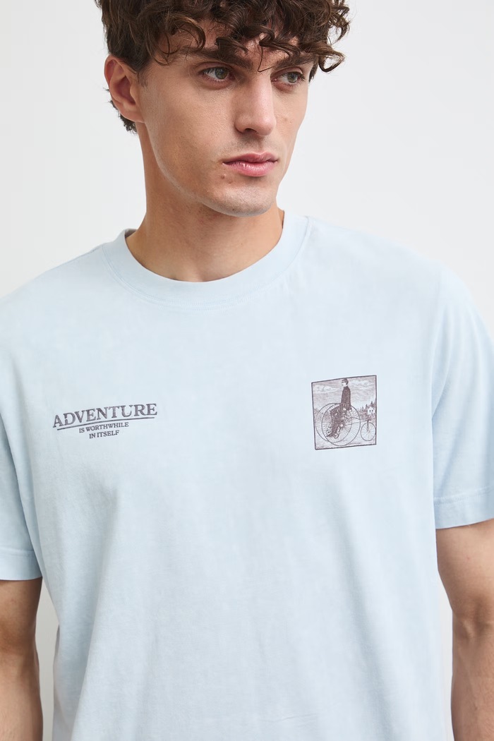 Medicine T-shirt męski bawełniany niebieski RW26-TSM203