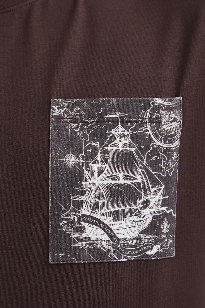 Medicine T-shirt męski bawełniany z elastanem RW26-TSM208 brązowy