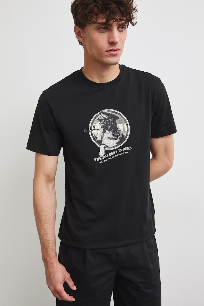 Medicine T-shirt męski bawełniany z elastanem RW26-TSM210 czarny RW26