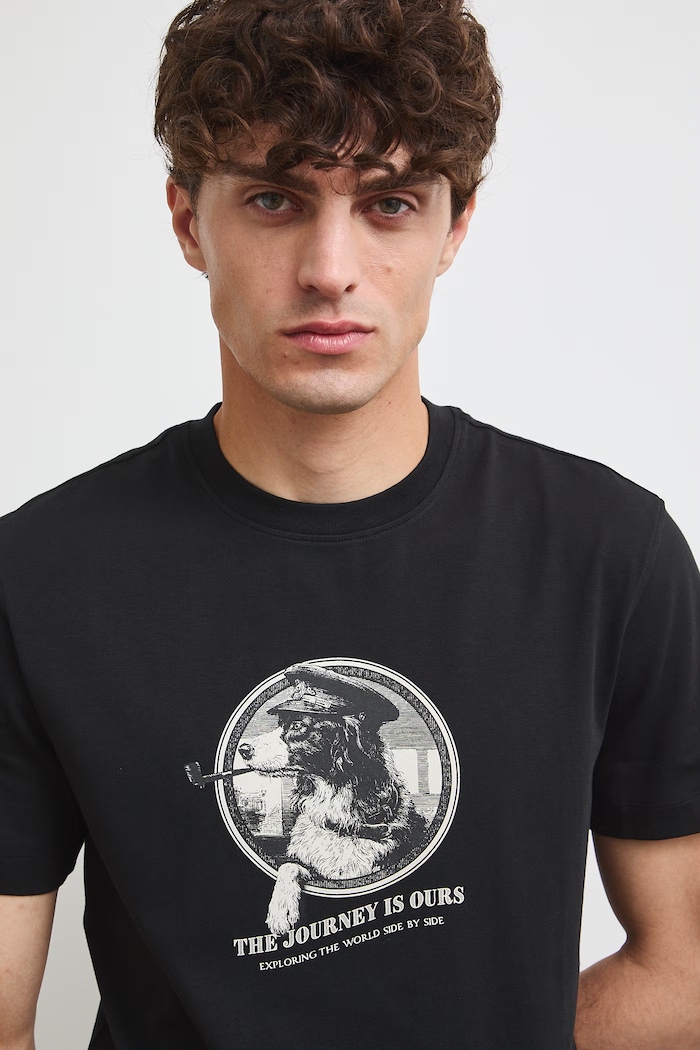 Medicine T-shirt męski bawełniany z elastanem czarny RW26-TSM210