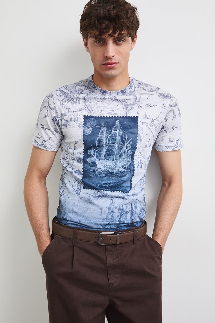 Medicine T-shirt męski bawełniany RW26-TSM211 granatowy RW26