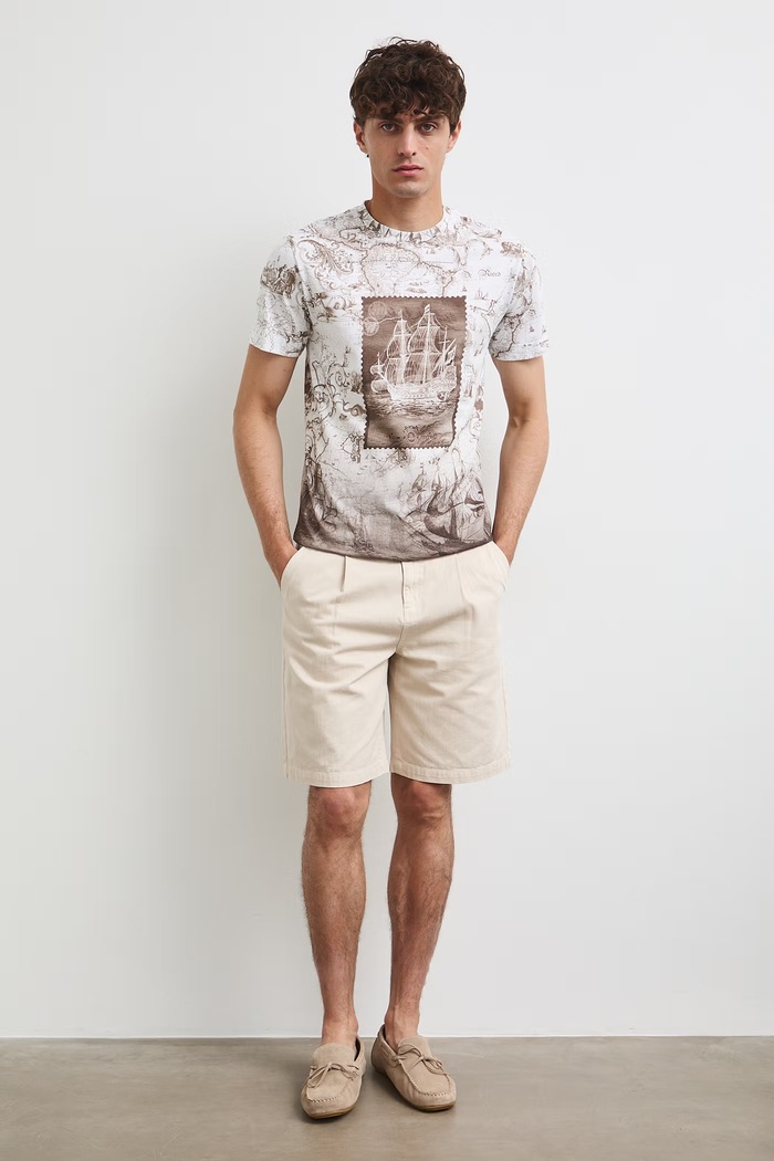 Medicine T-shirt męski bawełniany brązowy RW26-TSM211