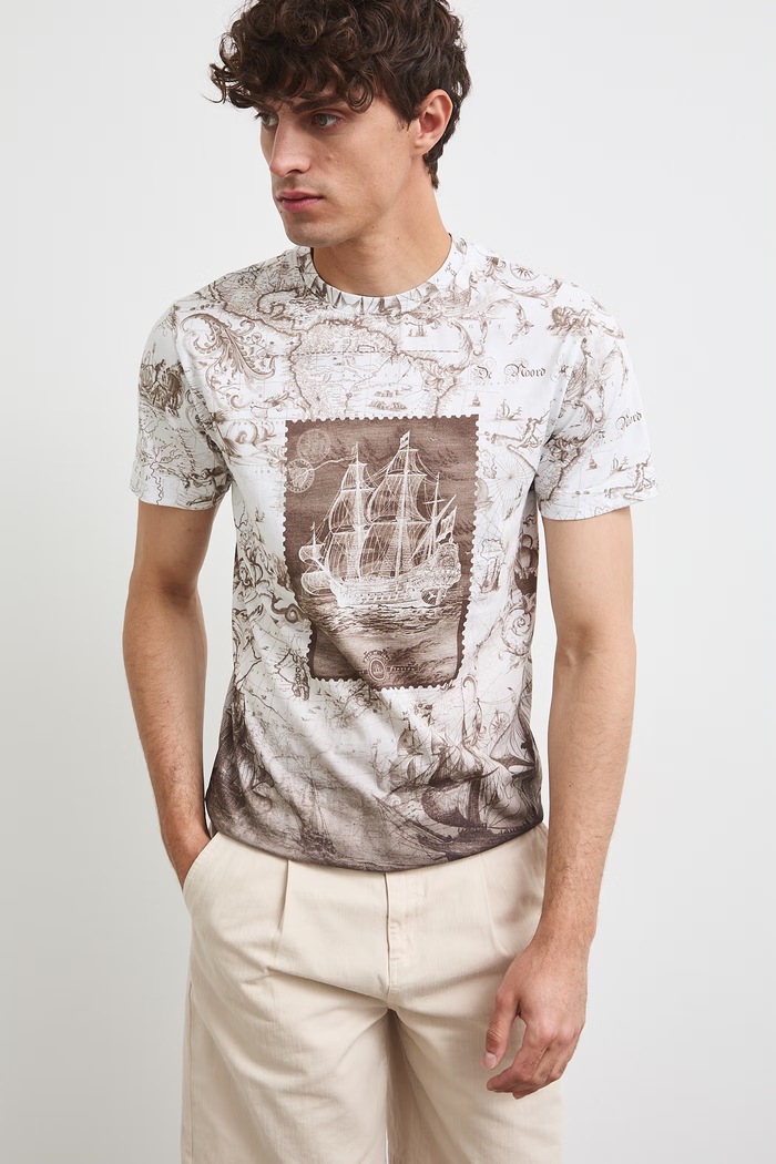 Medicine T-shirt męski bawełniany RW26-TSM211 brązowy RW26
