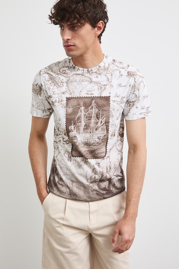 Medicine T-shirt męski bawełniany RW26-TSM211 brązowy RW26