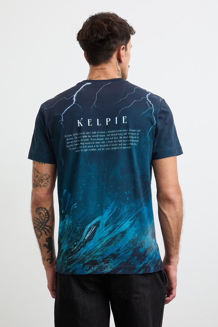 Medicine t-shirt ανδρικό βαμβακερό με ελαστάν τιρκουάζ RW26-TSM250