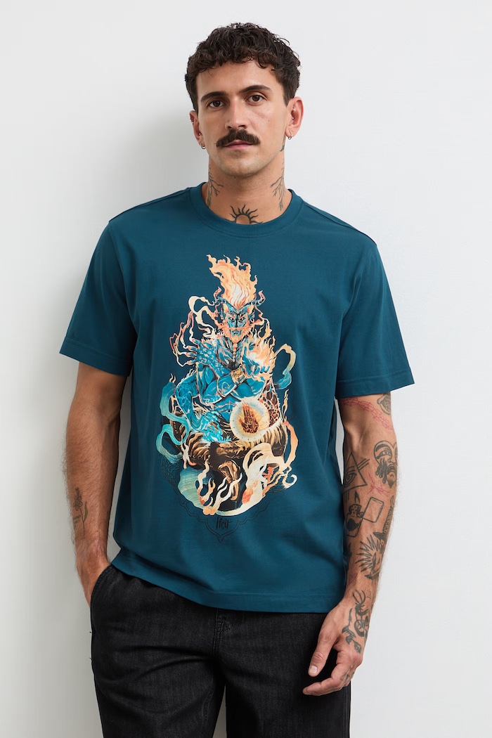 Medicine t-shirt ανδρικό βαμβακερό RW26-TSM252 τιρκουάζ RW26