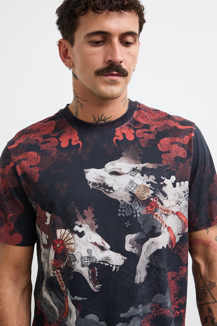 Medicine t-shirt ανδρικό βαμβακερό RW26-TSM255 πολύχρωμο