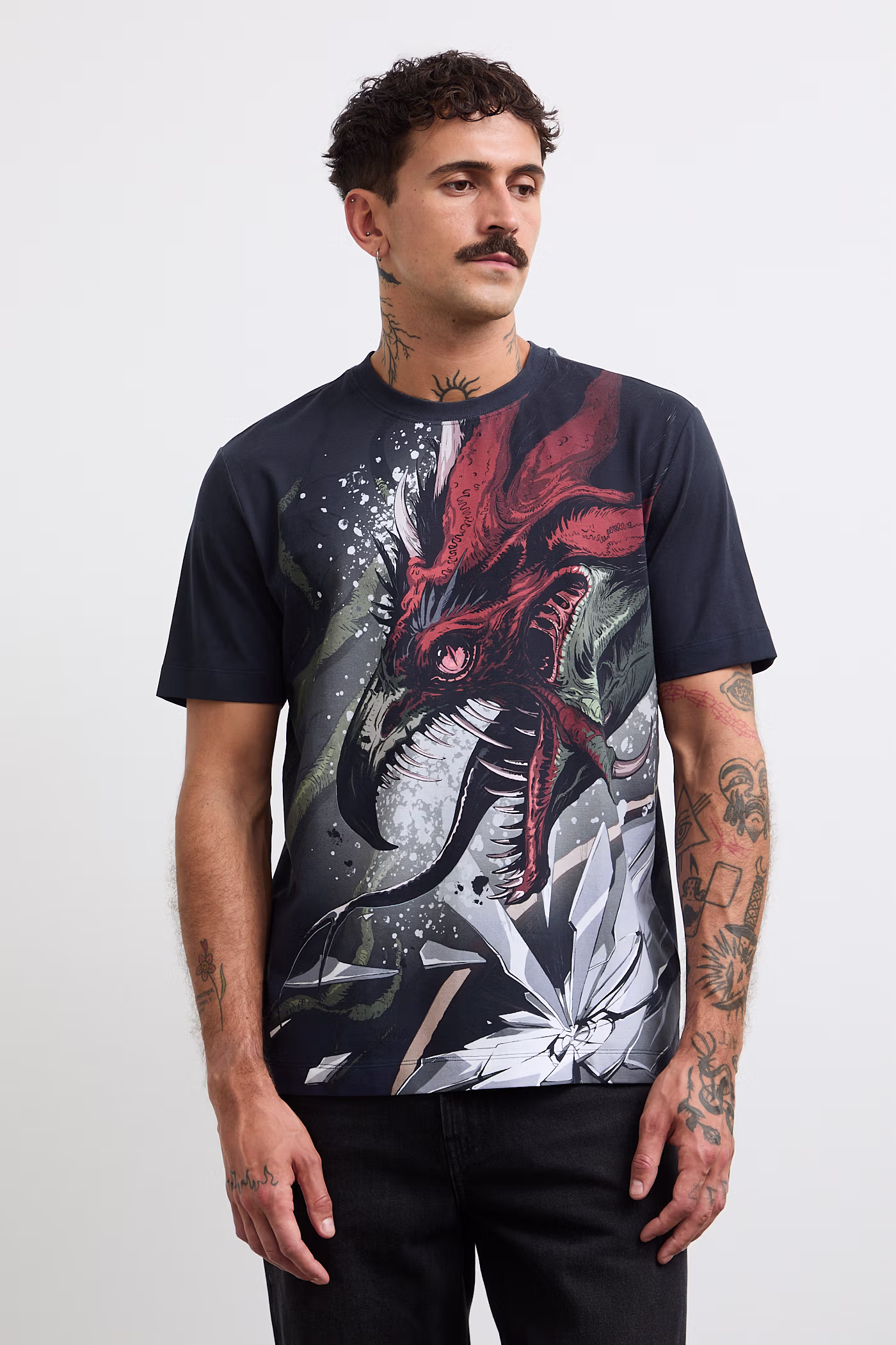 Medicine t-shirt ανδρικό βαμβακερό με ελαστάν RW26-TSM257 πολύχρωμο RW26