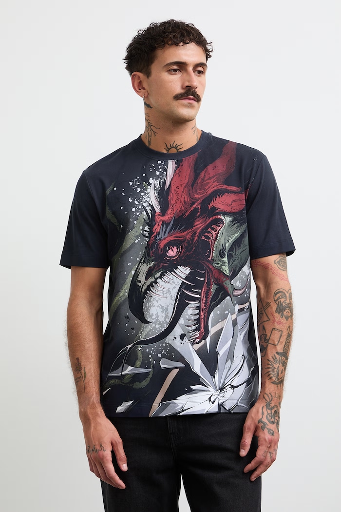 Medicine t-shirt ανδρικό βαμβακερό με ελαστάν RW26-TSM257 πολύχρωμο RW26