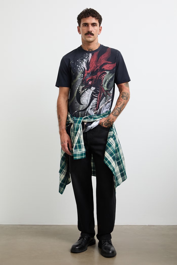 Ρούχα Medicine t-shirt ανδρικό βαμβακερό με ελαστάν RW26-TSM257 πολύχρωμο