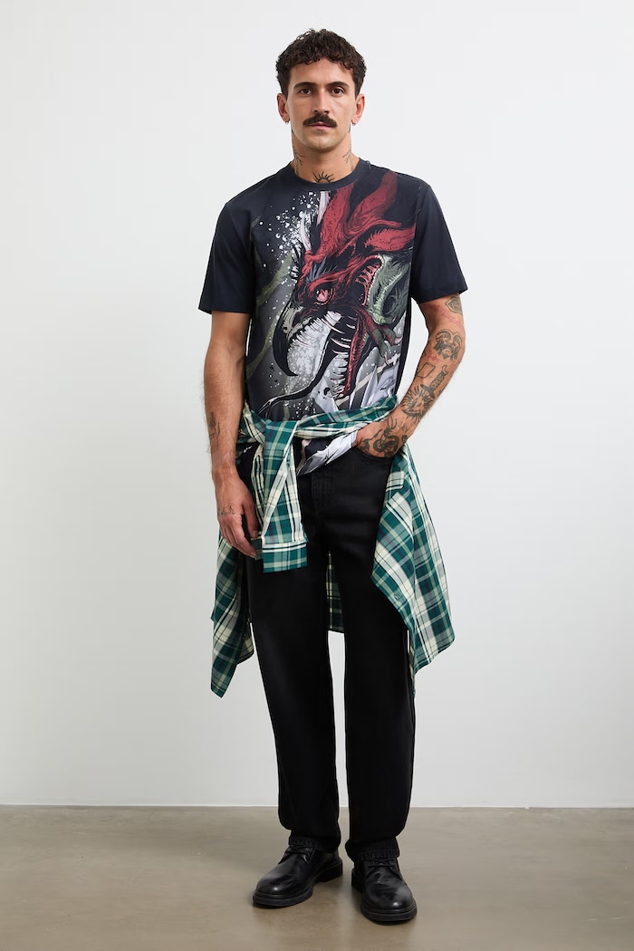 Ρούχα Medicine t-shirt ανδρικό βαμβακερό με ελαστάν RW26-TSM257 πολύχρωμο