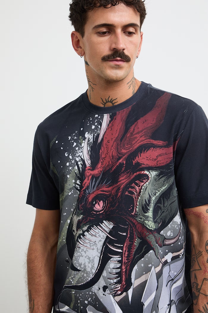 Medicine t-shirt ανδρικό βαμβακερό με ελαστάν RW26-TSM257 πολύχρωμο