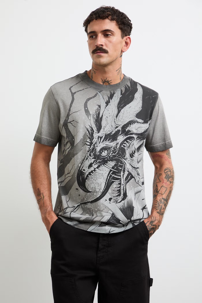 Medicine t-shirt ανδρικό βαμβακερό RW26-TSM258 γκρί RW26