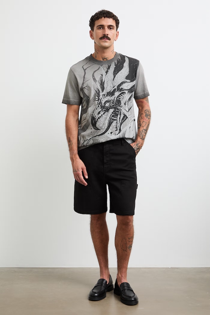 Ρούχα Medicine t-shirt ανδρικό βαμβακερό RW26-TSM258 γκρί