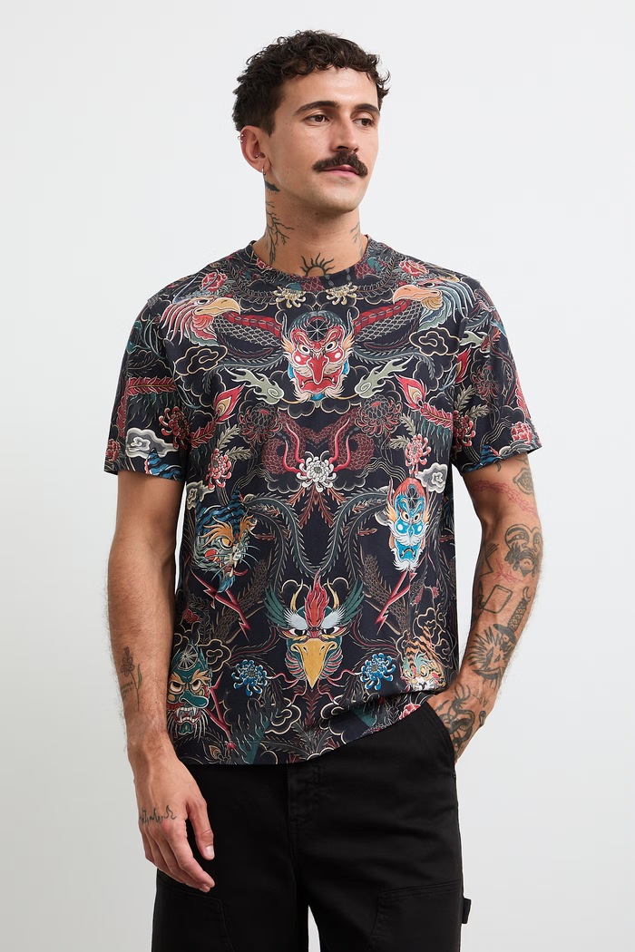 Medicine t-shirt ανδρικό βαμβακερό RW26-TSM259 μαύρο RW26