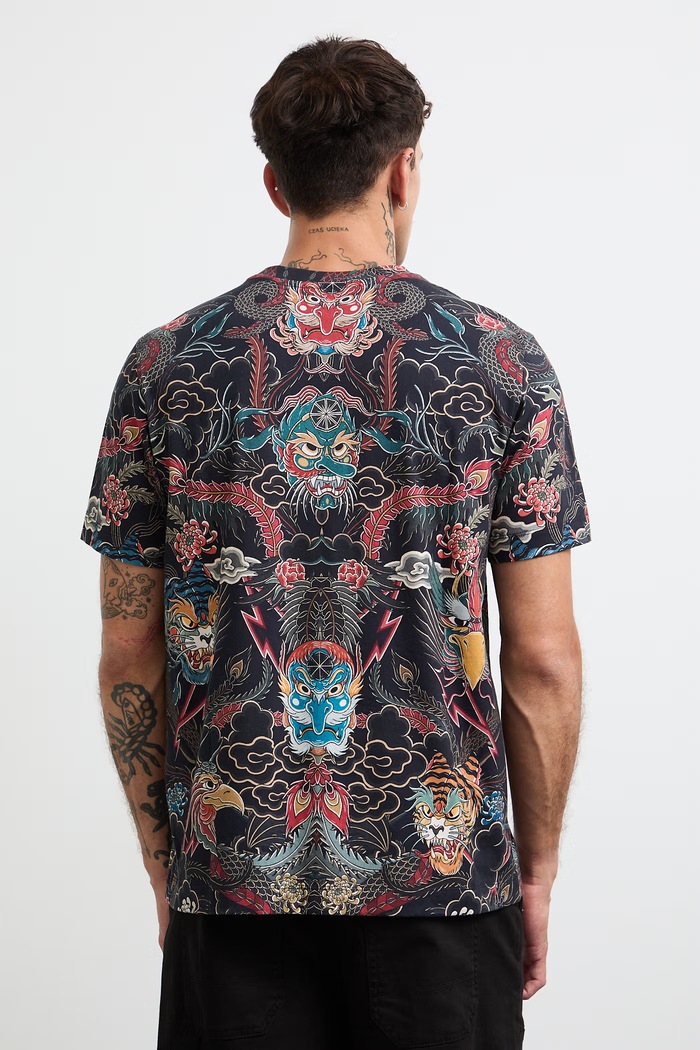 Medicine t-shirt ανδρικό βαμβακερό μαύρο RW26-TSM259