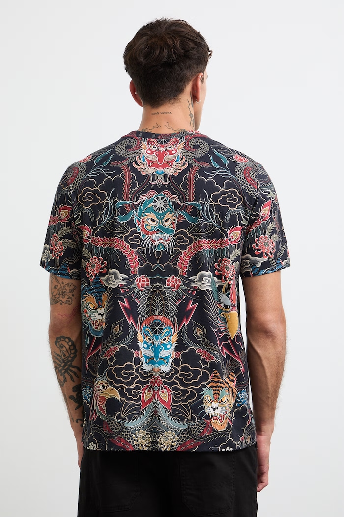 Medicine t-shirt ανδρικό βαμβακερό μαύρο RW26-TSM259