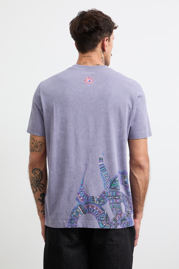 Medicine t-shirt ανδρικό βαμβακερό μωβ RW26-TSM260