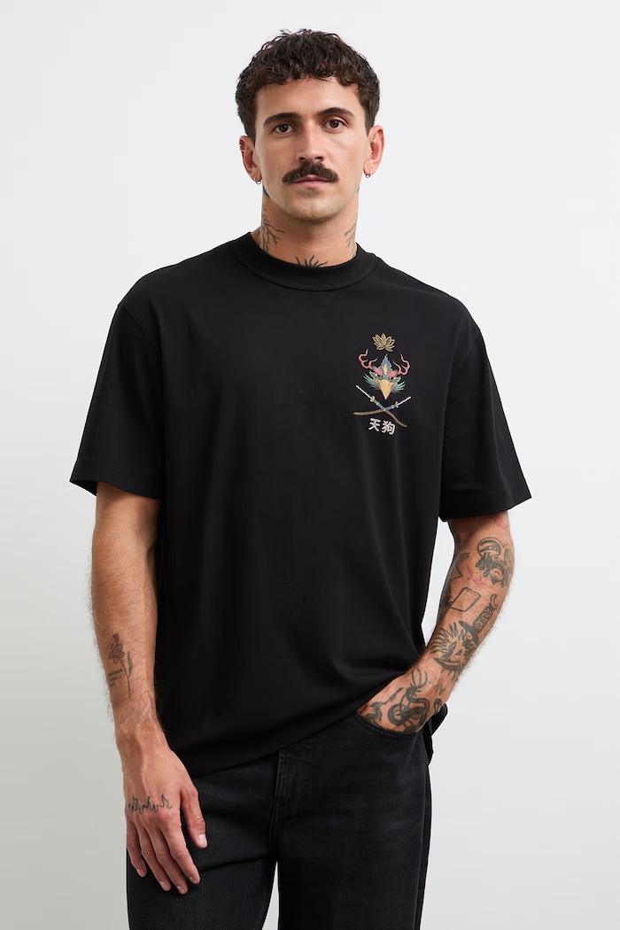 Medicine t-shirt ανδρικό βαμβακερό RW26-TSM262 μαύρο RW26