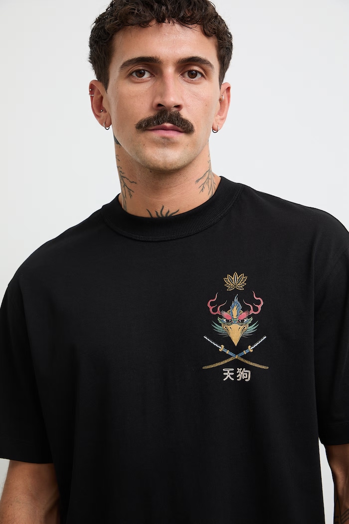 Medicine t-shirt ανδρικό βαμβακερό RW26-TSM262 μαύρο