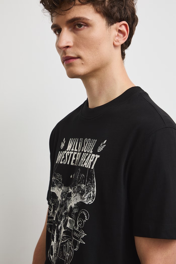 Medicine T-shirt męski bawełniany czarny RW26-TSM305