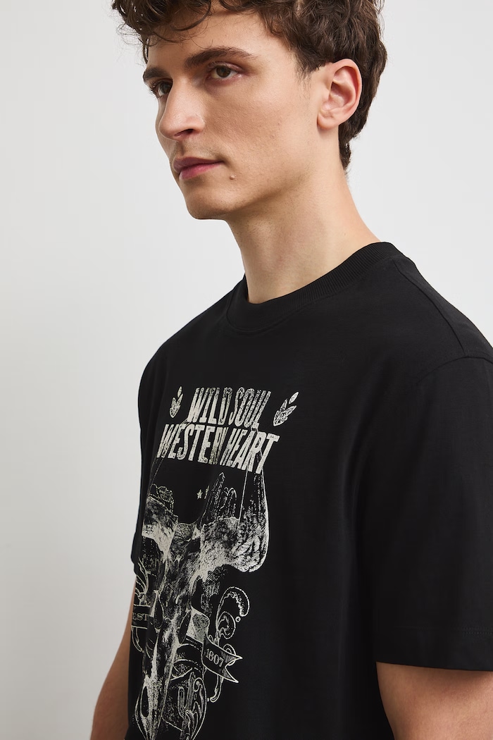 Medicine T-shirt męski bawełniany czarny RW26-TSM305