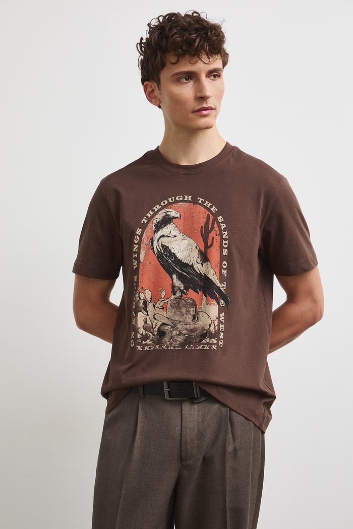Medicine T-shirt męski bawełniany RW26-TSM306 brązowy RW26