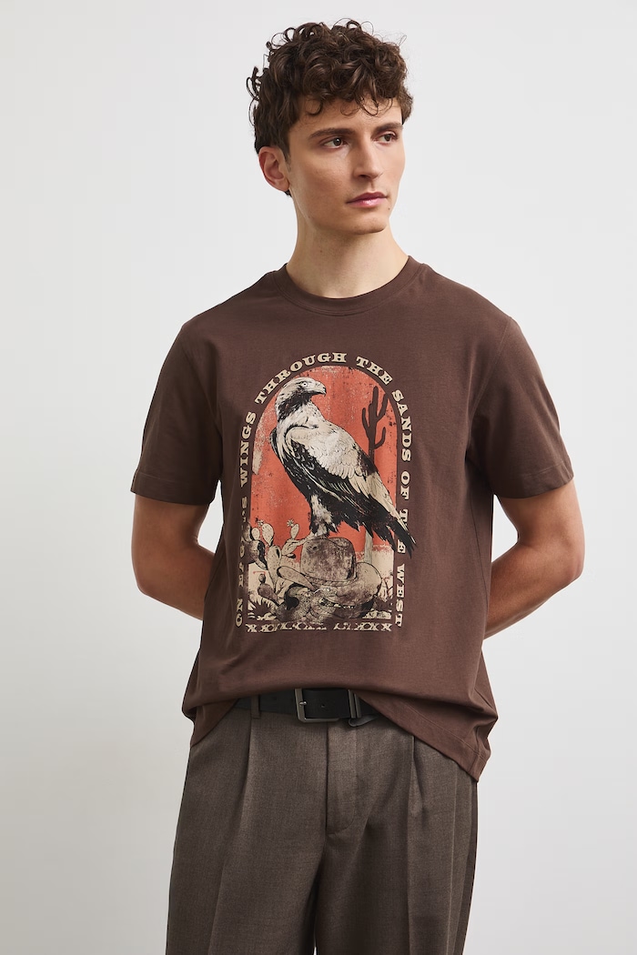 Medicine T-shirt męski bawełniany RW26-TSM306 brązowy RW26