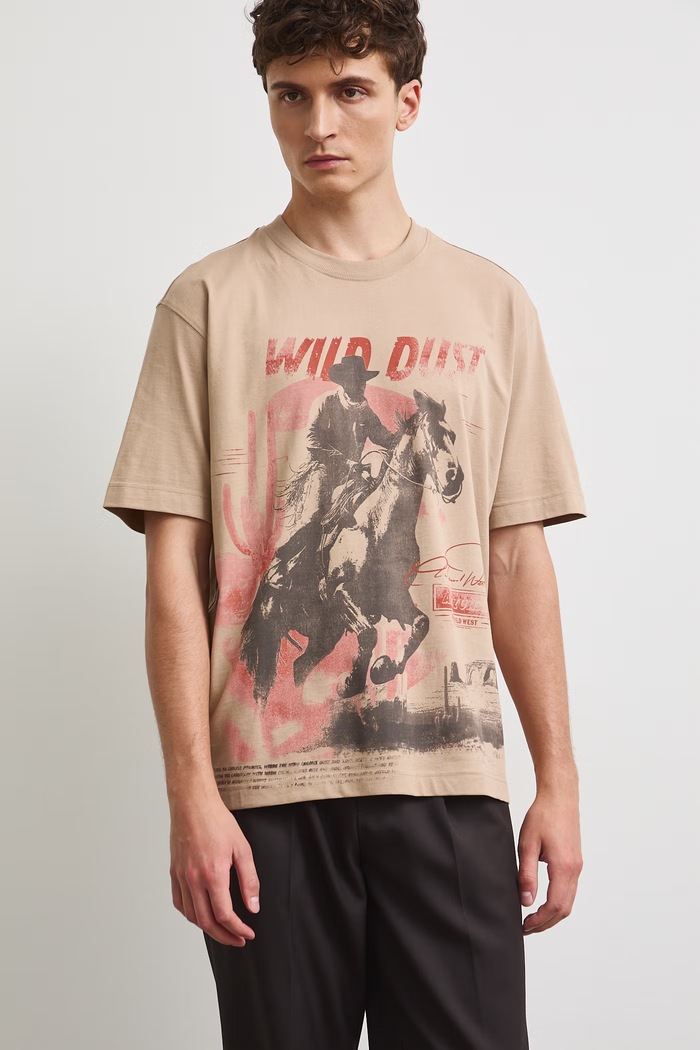 Medicine T-shirt męski bawełniany RW26-TSM307 beżowy RW26