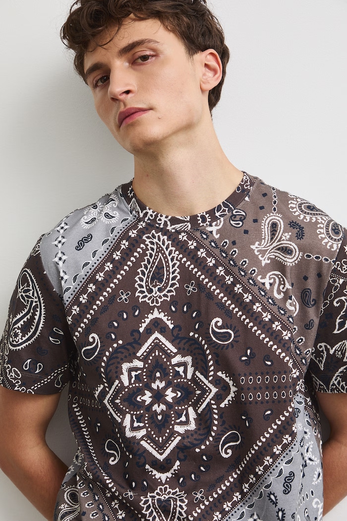 T-shirt męski bawełniany multicolor RW26-TSM308