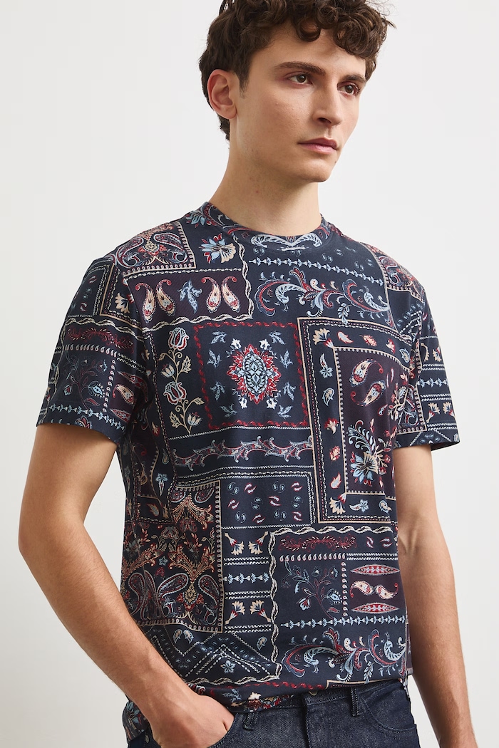 Medicine T-shirt męski bawełniany z elastanem multicolor RW26-TSM312