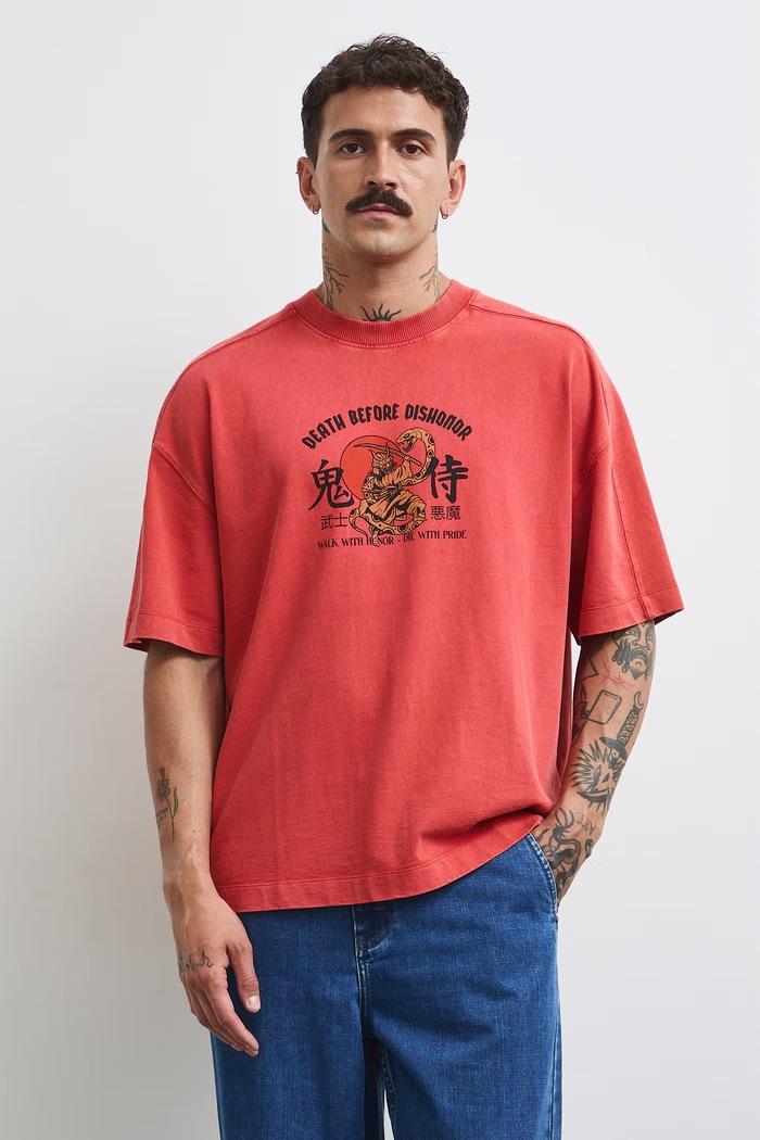 Medicine T-shirt męski bawełniany RW26-TSM403 pomarańczowy RW26