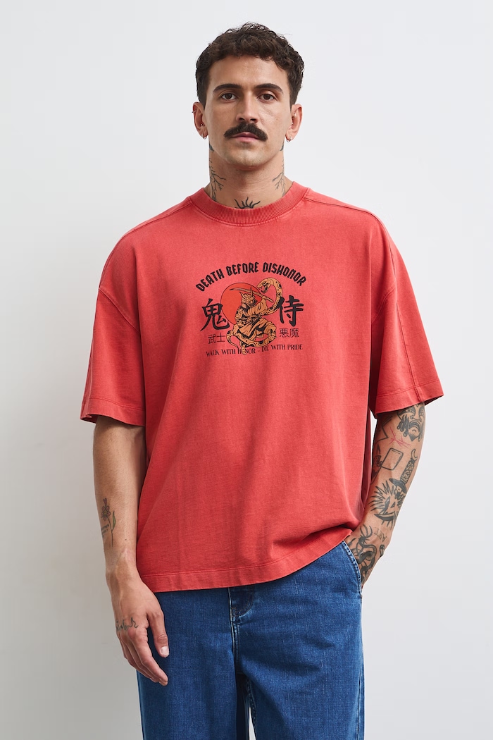 Medicine T-shirt męski bawełniany RW26-TSM403 pomarańczowy RW26