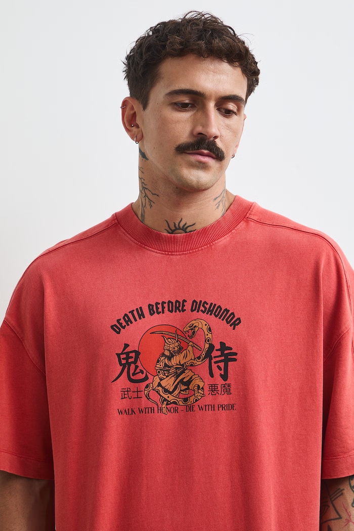 Medicine T-shirt męski bawełniany pomarańczowy RW26-TSM403
