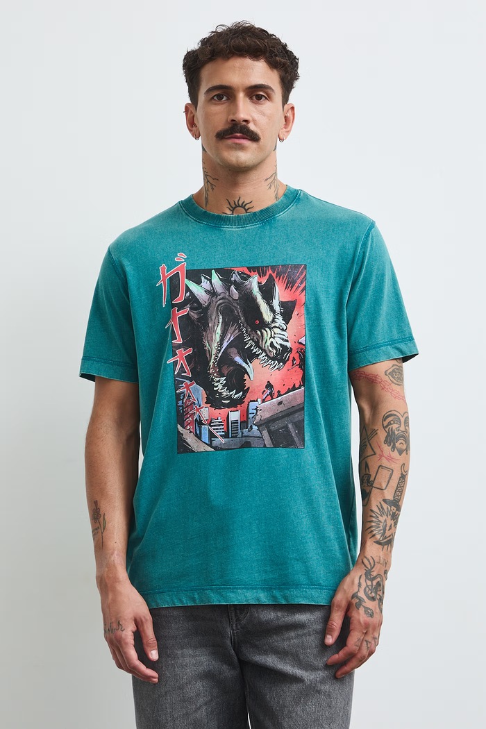 Medicine T-shirt męski bawełniany RW26-TSM404 turkusowy RW26