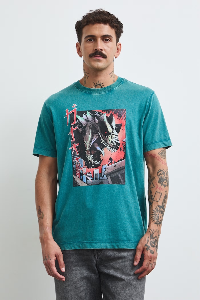 Medicine T-shirt męski bawełniany RW26-TSM404 turkusowy RW26